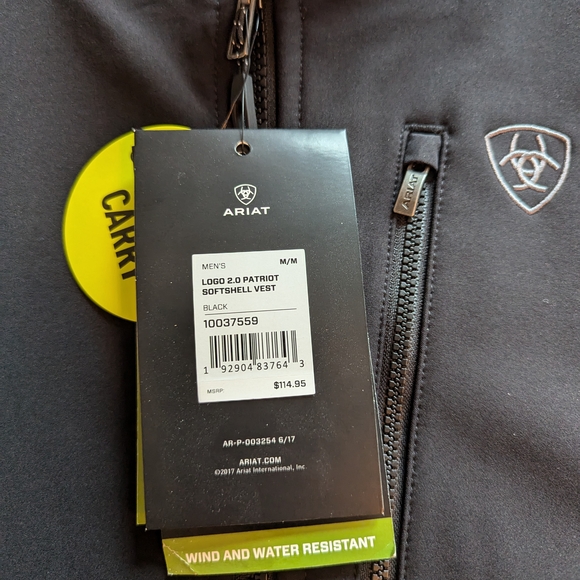 Ariat Black Zip-Up Vest - Picture 3 of 5